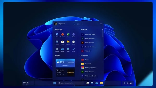 Windows 12 ecran accueil 2025